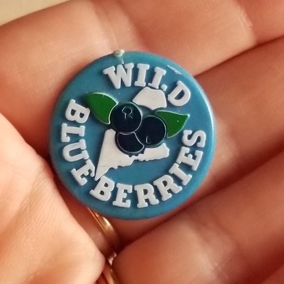 Relisted -Vintage Wild Blueberries Lapel Pin blue Festival Berry Fruit Farm - Picture 7 of 7